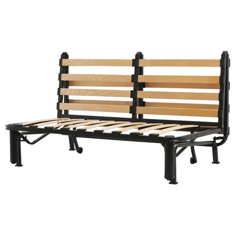 LYCKSELE two-seat sofa-bed frame, black - IKEA