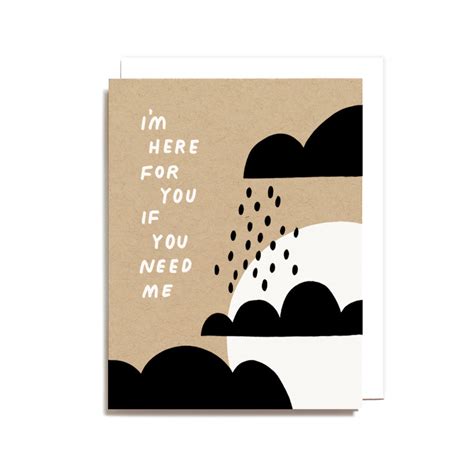 Here For You Screen Printed Card – Worthwhile Paper