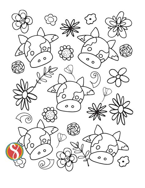 Free Cow Coloring Pages — Stevie Doodles