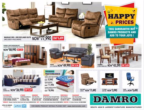 Damro Furniture Happy Prices This Sankranthi Buy Damro Products And Add ...