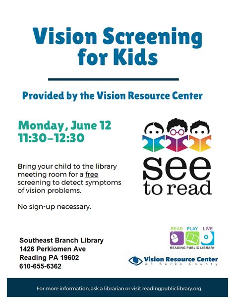 Vision Screening for Kids - Reading Public Library