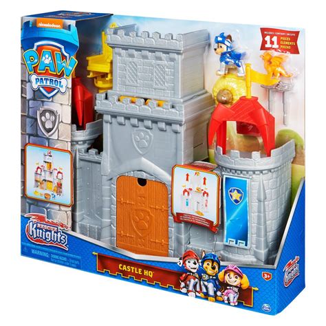 PAW Patrol Rescue Knights Castle HQ, Playset with Chase and Mini Dragon ...