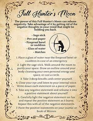 Full hunter’s moon ritual spell october – Artofit