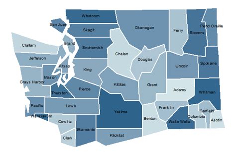 Washington State Map With Cities And Counties - World Of Light Map