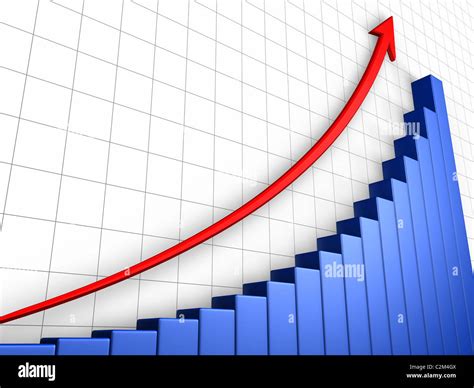 Business growth graph with grid and arrow, positive trend Stock Photo ...