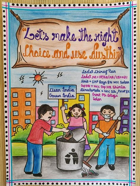 Poster on "Swachh Bharat Abhiyan" – India NCC