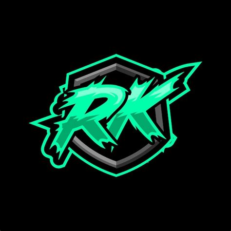 Premium Vector | Initial rk gaming logo