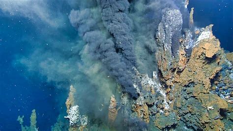 Mineral-laden water emerging from a hydrothermal vent | Okinawa ...