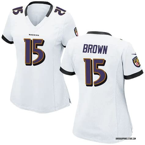 Nike Marquise Brown Baltimore Ravens Game White Jersey - Women's