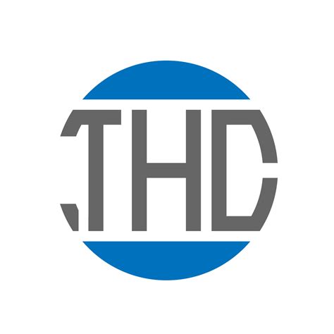 THC letter logo design on white background. THC creative initials ...