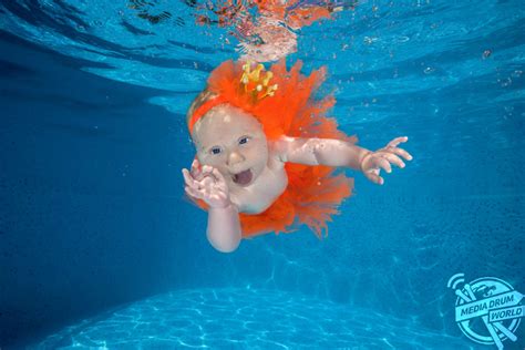 Photographer Captures the Funny Faces of Underwater Babies | Media Drum ...