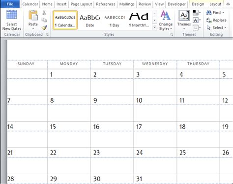 How to insert a calendar in Word document - javatpoint