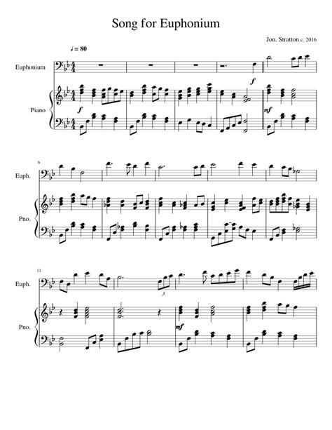 Free Printable Sheet Music For Euphonium - Free Templates Printable