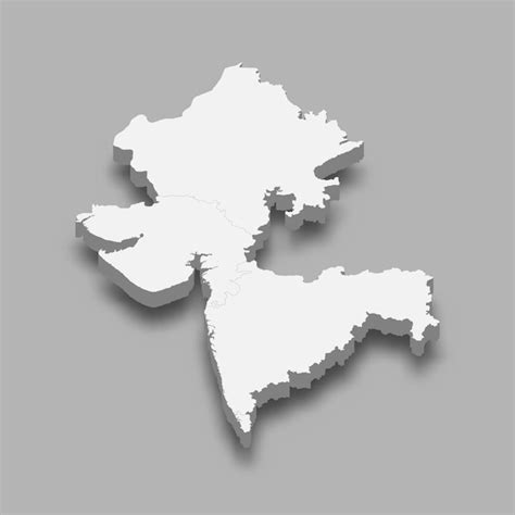 Premium Vector | 3d isometric map Western Region of India isolated with ...