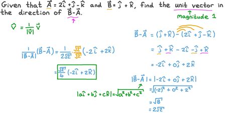 Question Video: Finding Unit Vectors | Nagwa