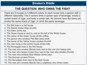 How to solve “Einstein’s Riddle” in under 5 minutes (without cheating ...