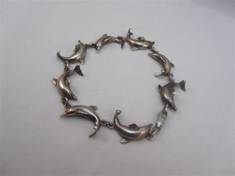 Sterling Silver Dolphin Bracelet | Dolphin bracelet, Sterling silver ...