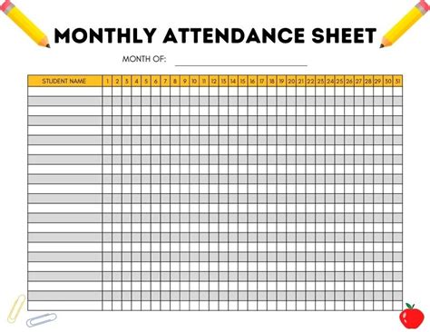 Free Printable Attendance Sheets (For School Or Homeschool)