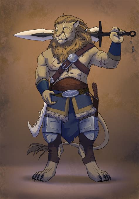 ArtStation - Dungeons and Dragons: Leonin Commission