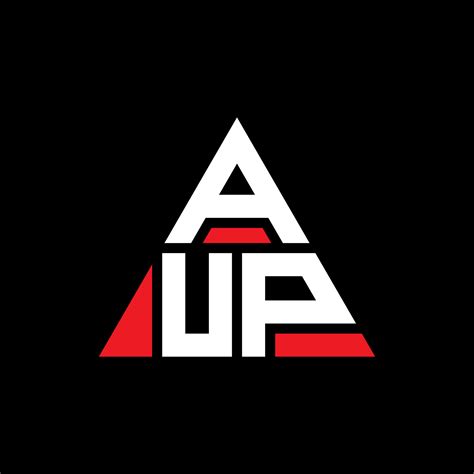 AUP triangle letter logo design with triangle shape. AUP triangle logo ...