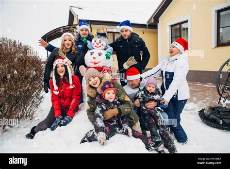 Big family celebrating New Year and Christmas Stock Photo - Alamy