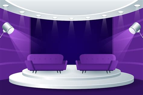 Free Vector | Realistic talk show background