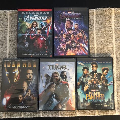 Marvel Cinematic Universe (MCU) Films - Lot of 5 DVDs SEE DESCRIPTION ...