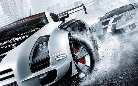 Download Auto Racing Silver Cars Wallpaper | Wallpapers.com