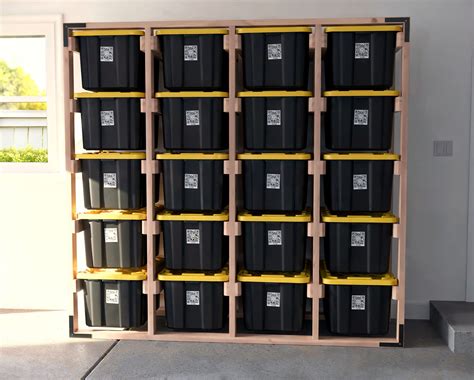 DIY 27 Gallon Tote Rack Plans (5 Tall x 4 Wide) – Perfect for Costco ...