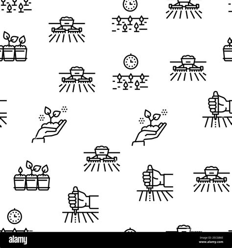 Sowing Agricultural Vector Seamless Pattern Stock Vector Image & Art ...