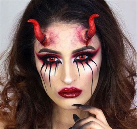 18 Horrifying Devil Halloween Face Makeup Ideas, Styles & Trends 2019 ...