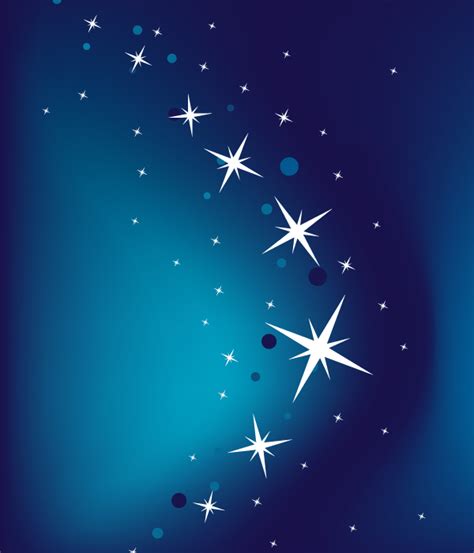 Abstract Blue Vector Background with Stars