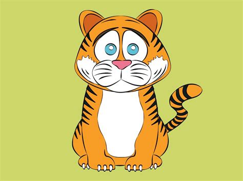 Sad Tiger Vector Art & Graphics | freevector.com