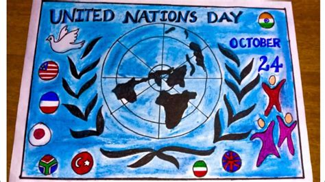 UN DAY POSTER MAKING,UN DAY POSTER,UNITED NATIONS DAY POSTER,UN DAY ...