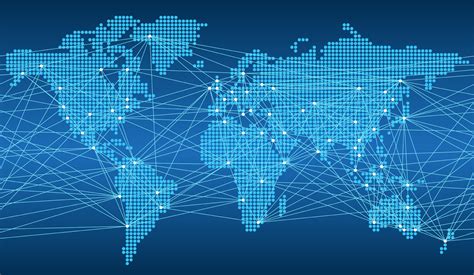 Seamless Map Global Network System Vector Illustration Horizontally ...