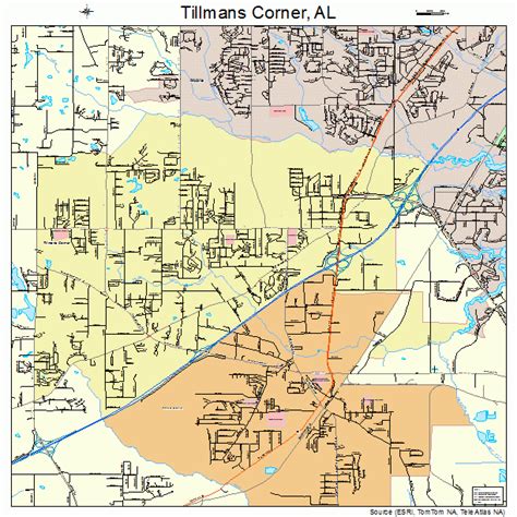 Tillmans Corner Alabama Street Map 0176320