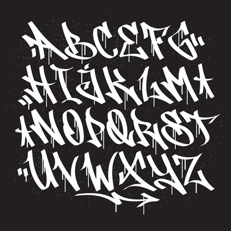 Graffiti Font Alphabet 12179588 Vector Art at Vecteezy