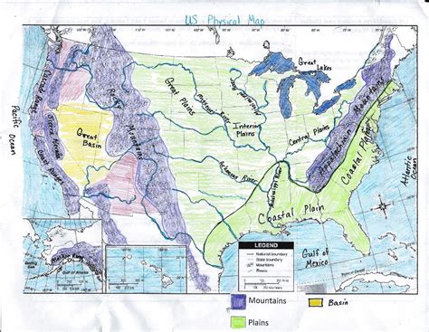 Usa Physical Map With Labels