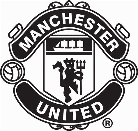 Manchester United Logo Black And White Vector