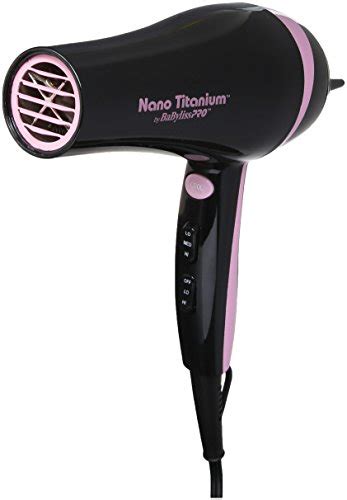 Babyliss Pro Nano Titanium 2000 Watt Hair Dryer, Pink/Black, 51.75 ...