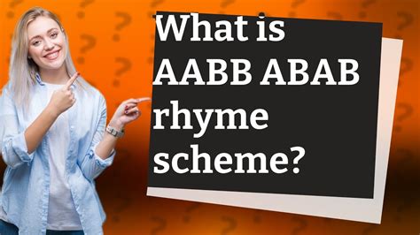 What is AABB ABAB rhyme scheme? - YouTube