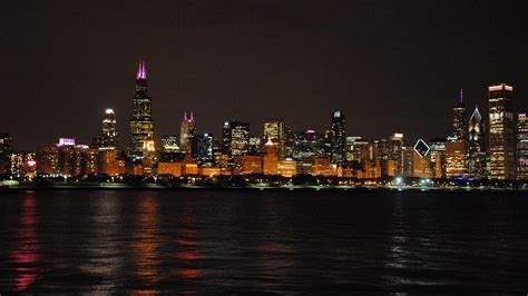 Chicago Night Skyline Wallpaper - WallpaperSafari