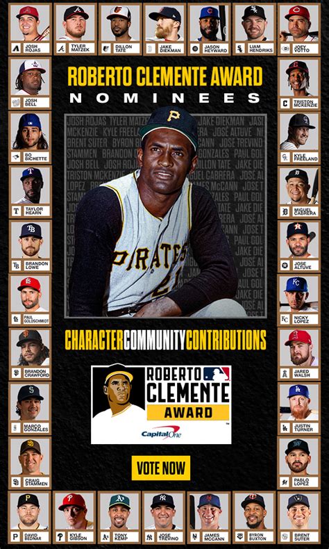 VOTE NOW for the 2022 Roberto Clemente Award presented by Capital One ...