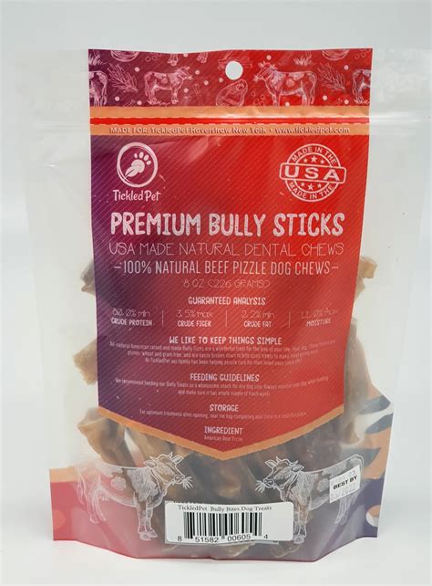 USA Bully Stick Bites – 100% Natural Beef Pizzle Dog Treats 3-5 inch