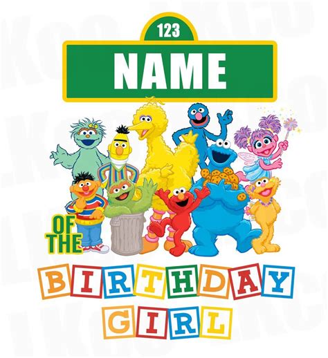 Sesame Street Birthday Iron On Transfer - Add A Family Member ...