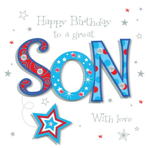 Printable Birthday Cards For Son - Printable Templates