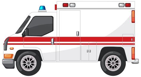 Free Vector | Emergency ambulance on white background