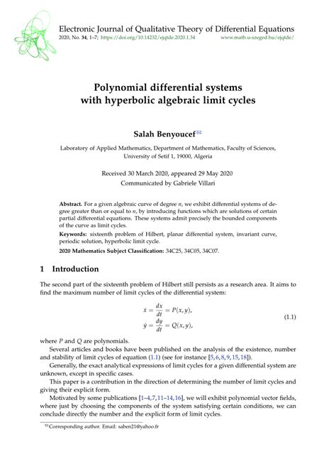 (PDF) Electronic Journal of Qualitative Theory of Differential ...