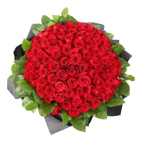 100 Red Roses Bouquet For My Love - floralmall