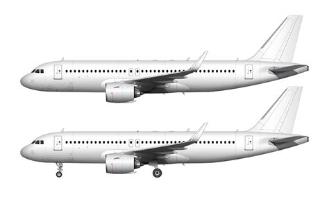 Airbus A320 NEO blank illustration templates – Norebbo